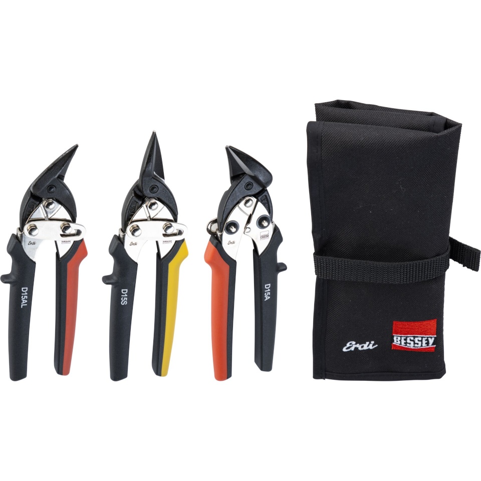 Bessey Set of shape and straight Cutting snips in bag DSET15