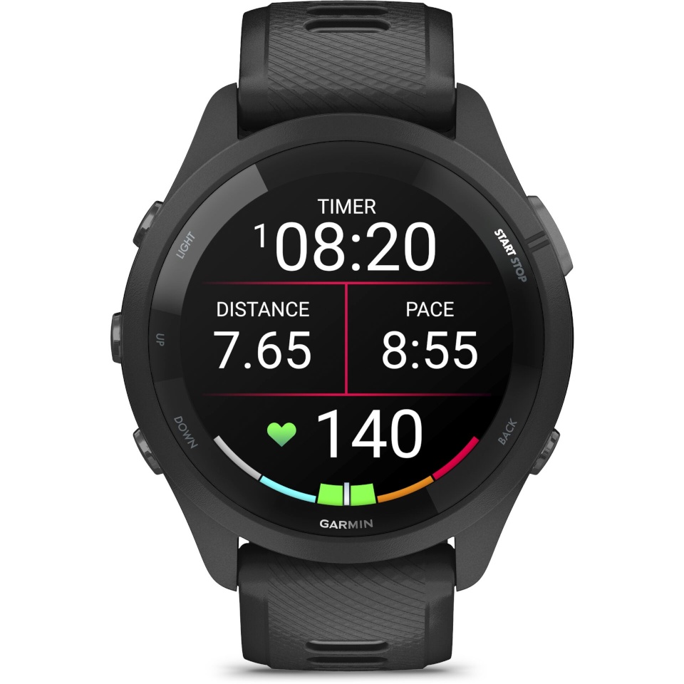 Garmin pulsikell Forerunner 265 must/Powder Gray