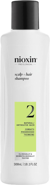 Nioxin šampoon System 2 Scalp + Hair Shampoo 300ml, naistele