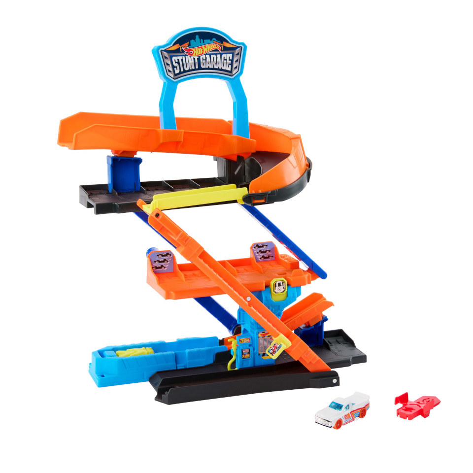 Hot Wheels City transformeeruv trikigaraati parkla