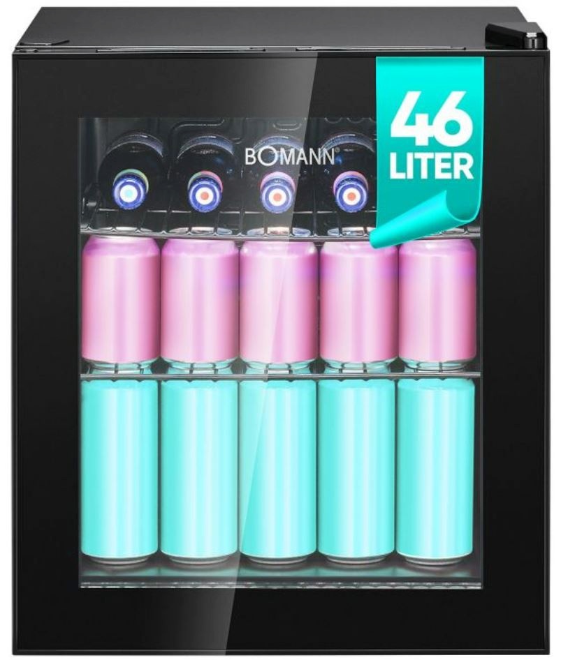 Bomann klaasuksega külmik KSG7291 Beverage Cooker, must