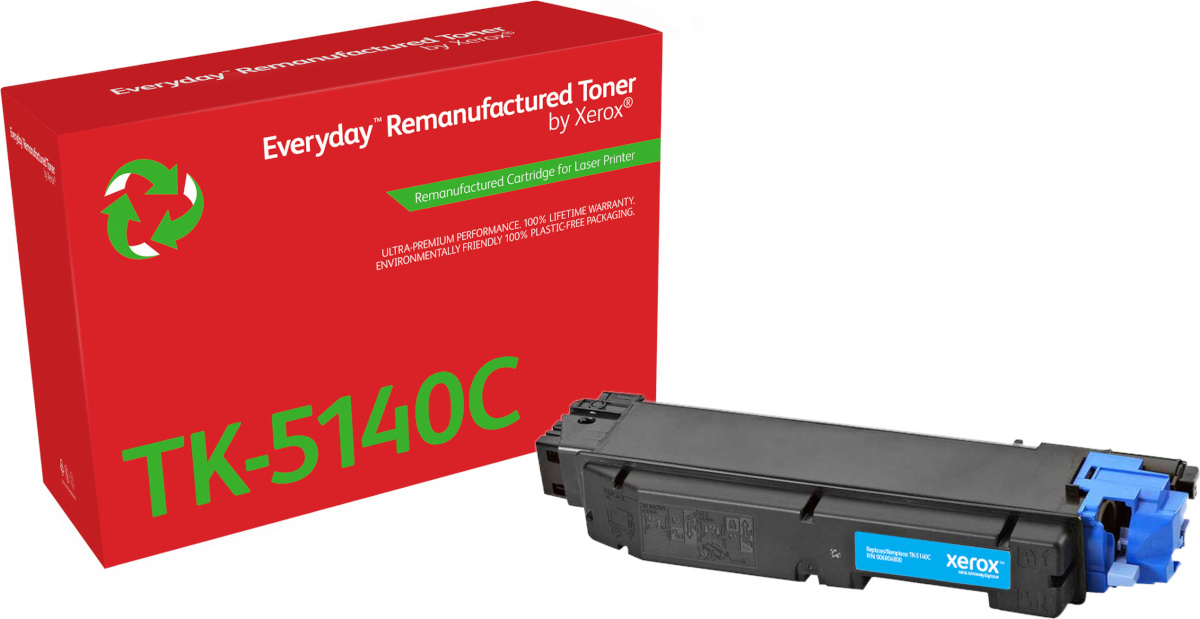 Xerox tooner Everyday Remanufactured Kyocera TK-5140C, tsüaan