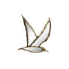 DKD Home Decor dekoratiivkuju kuldne Linnu 32,5x3x28cm