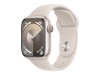 Apple Watch Series 9 GPS + Cellular 41mm Starlight Aluminium Case with Starlight Sport Band - M/L Apple