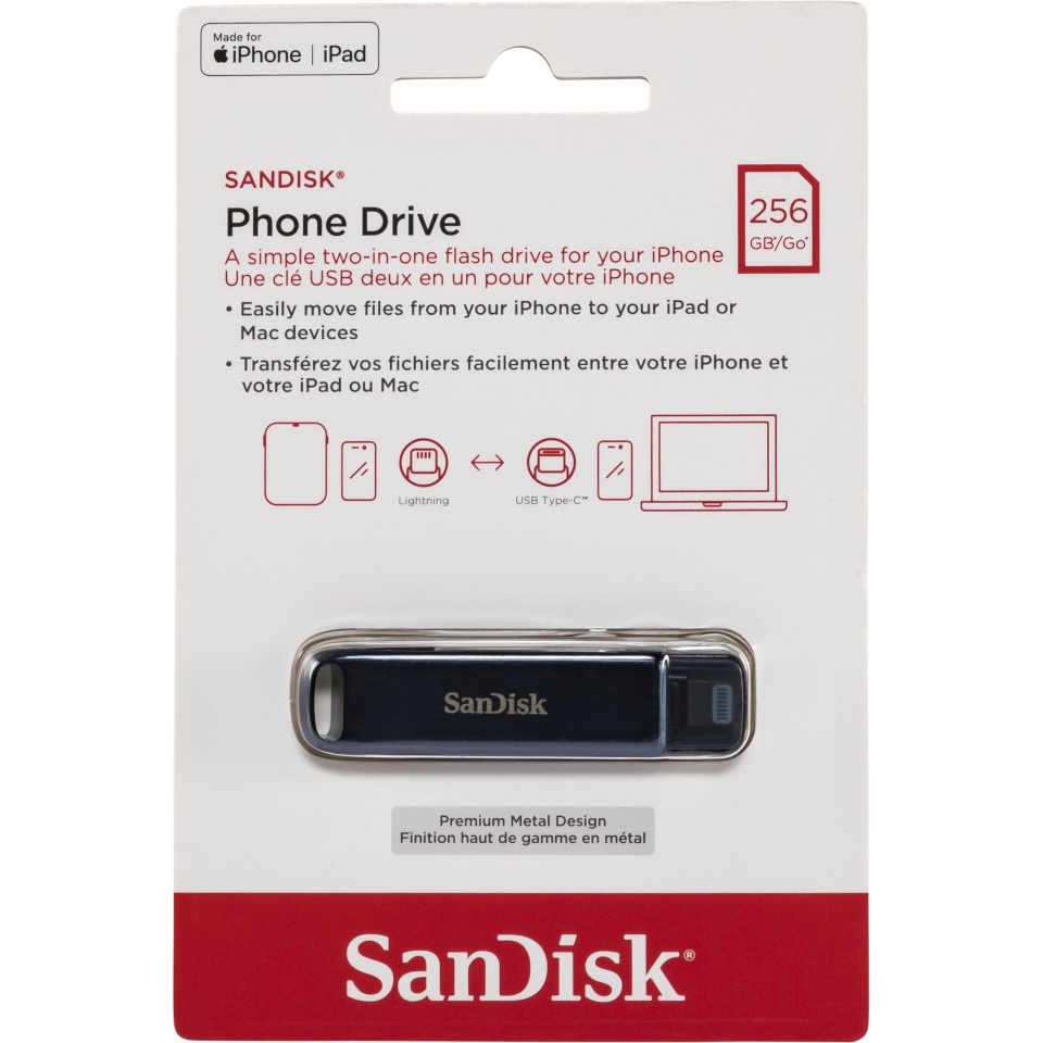 Sandisk mälupulk Phone Drive 2in1 256GB USB C USB A SDIXD0N-256G-GN6NE