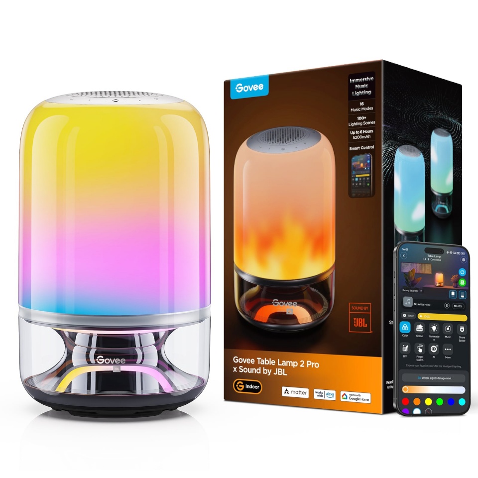 Govee laualamp Smart Table Lamp 2 Pro Sound by JBL, 34cm