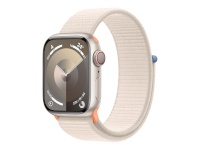 Apple Watch Series 9 GPS + Cellular 41mm Starlight Aluminium Case with Starlight Sport Loop Apple