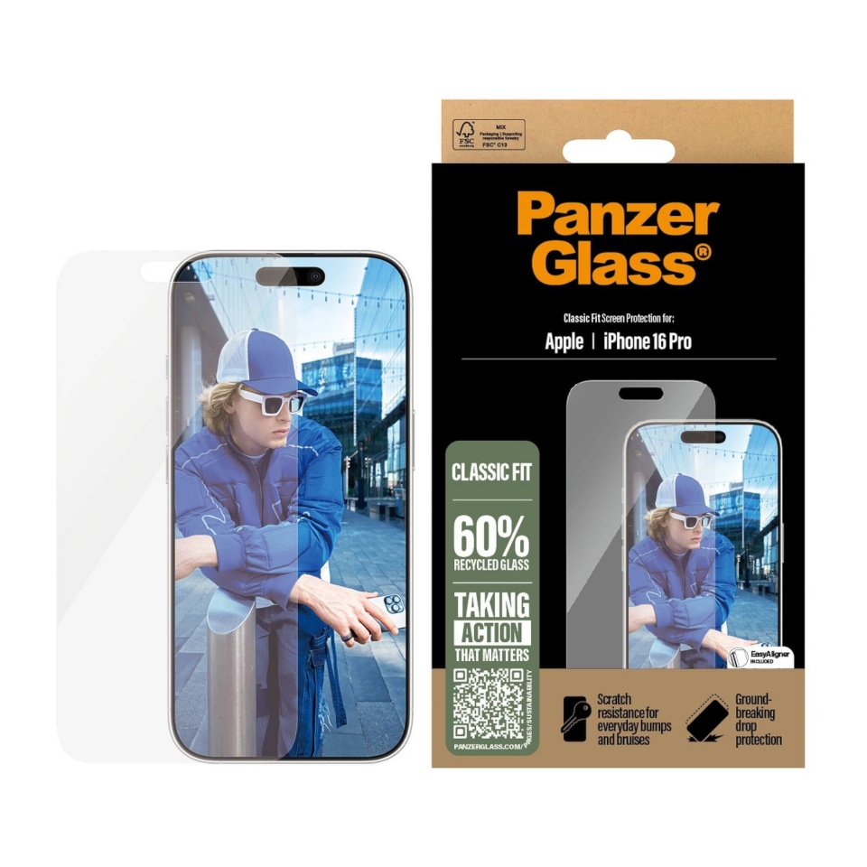 PanzerGlass kaitseklaas Apple iPhone 16 Pro Classic Fit Glass by