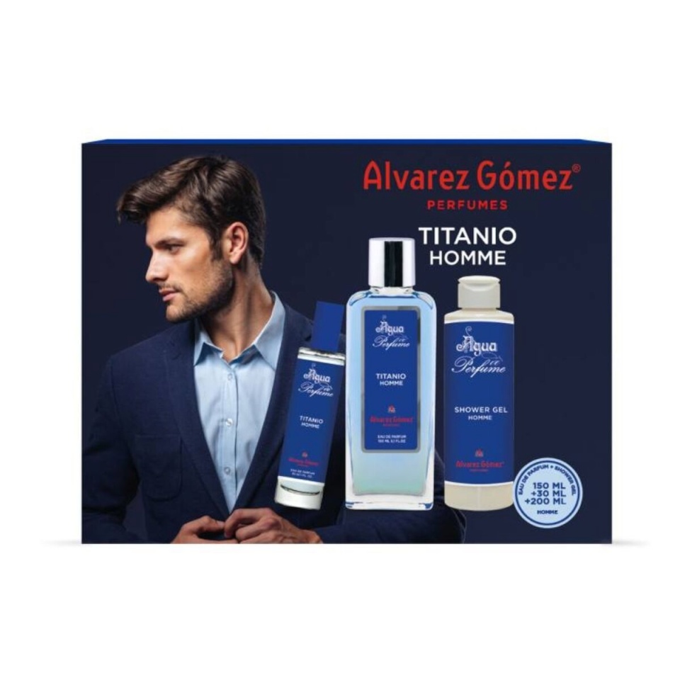 Alvarez Gomez meeste parfüümi komplekt AGUA DE PERFUME HOMME EDP Titanio Homme 2-osaline