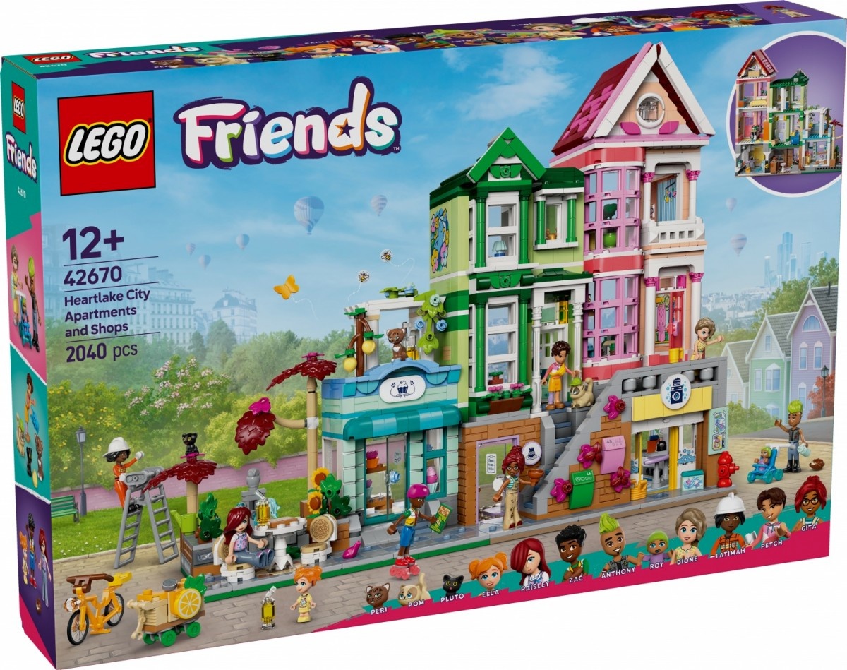 LEGO klotsid 42670 Friends Heartlake City Wohn- und Einkaufsstraße