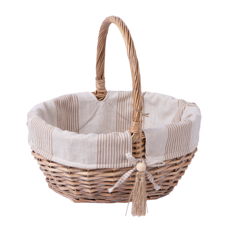 H4Y korv Willi Stripe, 33x25x17/34cm, pruun