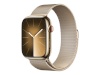 Apple Watch Series 9 GPS + Cellular 45mm kuldne Stainless Steel Case with kuldne Milanese Loop Apple