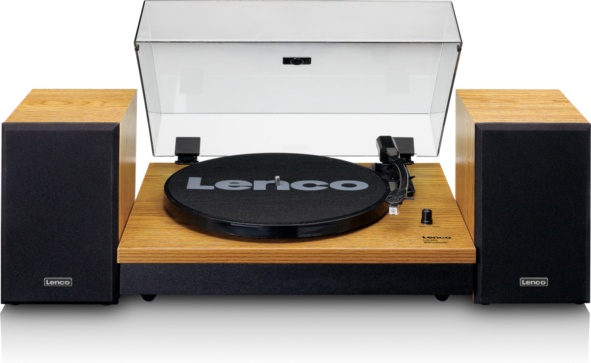 Lenco vinüülplaadimängija LS-300 ja kõlarid, puiduvärvi