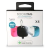 Boompods lokaator Boomtag Rechargeable 4tk must/sinine/valge/roosa