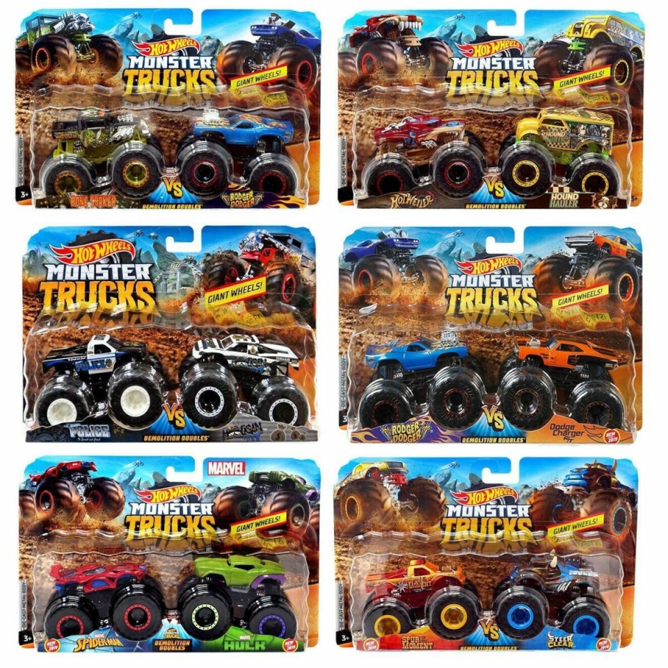 Hot Wheels Monster Truck Demolition Doubles 2 Ühikut 1:64