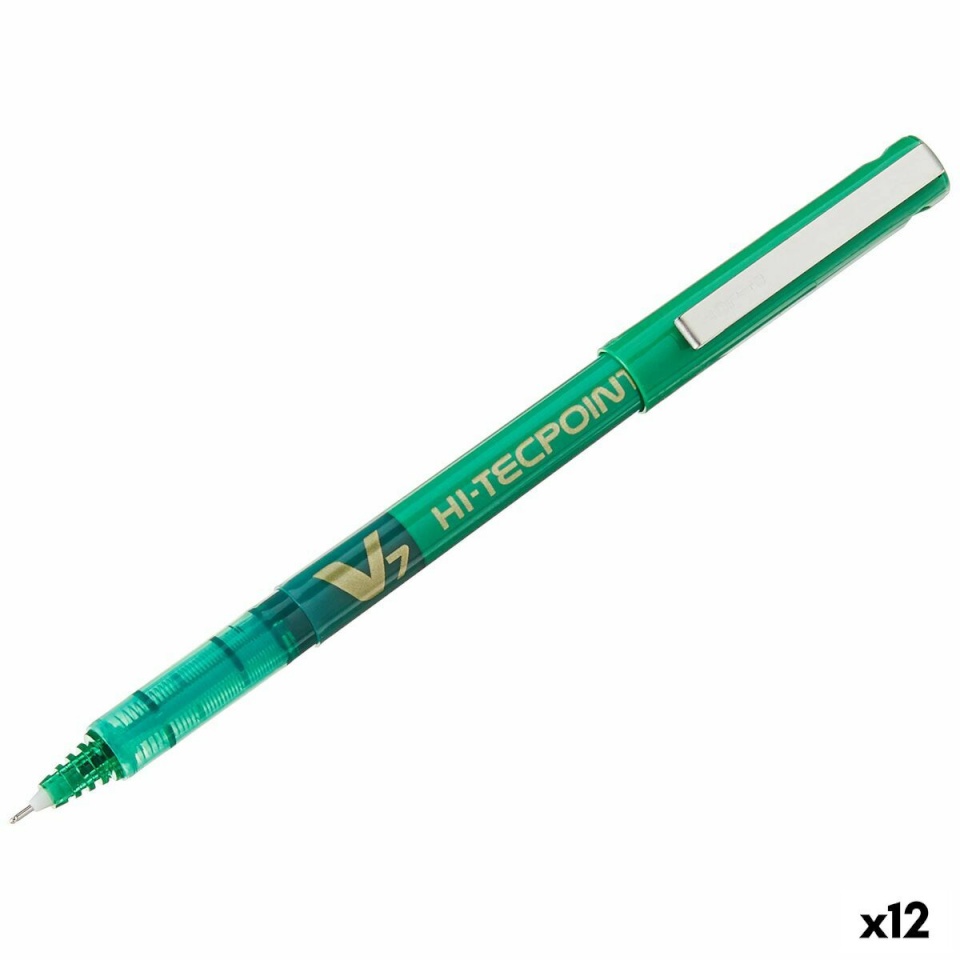 Pilot Vedela tindiga pliiats V-7 Hi-Tecpoint roheline 0,5 mm 12tk