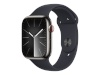Apple Watch Series 9 GPS + Cellular 45mm Graphite Stainless Steel Case with Midnight Sport Band - M/L Apple
