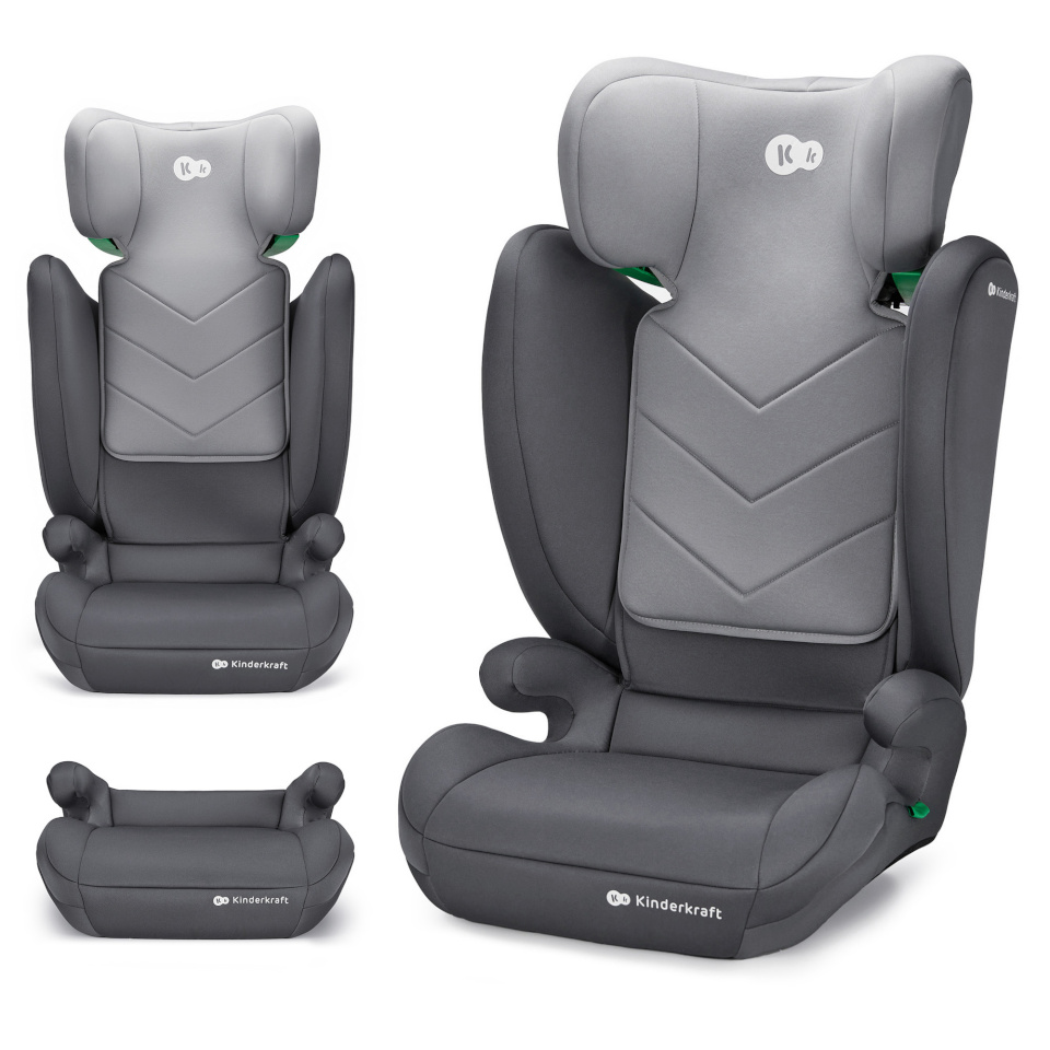 KINDERKRAFT turvatool 15-36kg I-SPARK 2 PLUS I-SIZE, 100-150 cm., Grey, KCISPA02GRYPL00
