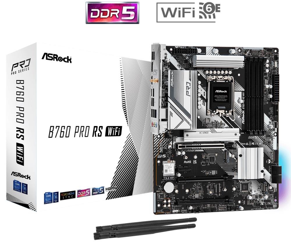 ASRock emaplaat B760 PRO RS WiFi , LGA1700 ATX ,DP DDR5