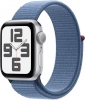 Apple Watch SE (2023) GPS 40mm Silver Aluminum Case with Winter Blue Sport Loop