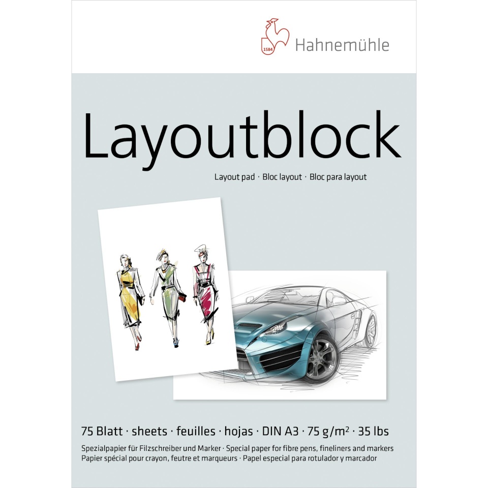 Hahnemühle joonistusplokk Layout Pad A 3 75 Sheets 75 g