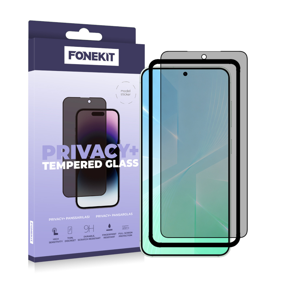 FoneKit kaitseklaas Privacy+ Full Cover, Samsung Galaxy S26