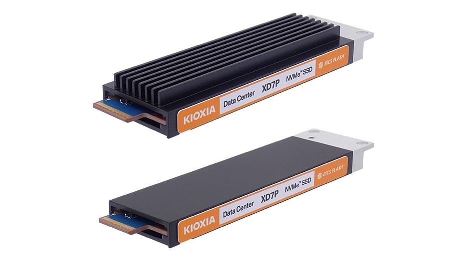 Kioxia kõvaketas SSD XD7P 3840GB E1.S NVMe Gen.4 1x4 DWPD 1 3D TLC BiCS Flash Data Center NVMe SED PLP