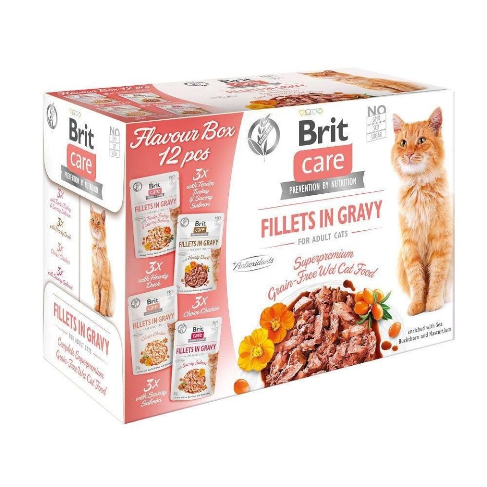 Brit kassitoit Care Fillets in Gravy Box, 12x85g