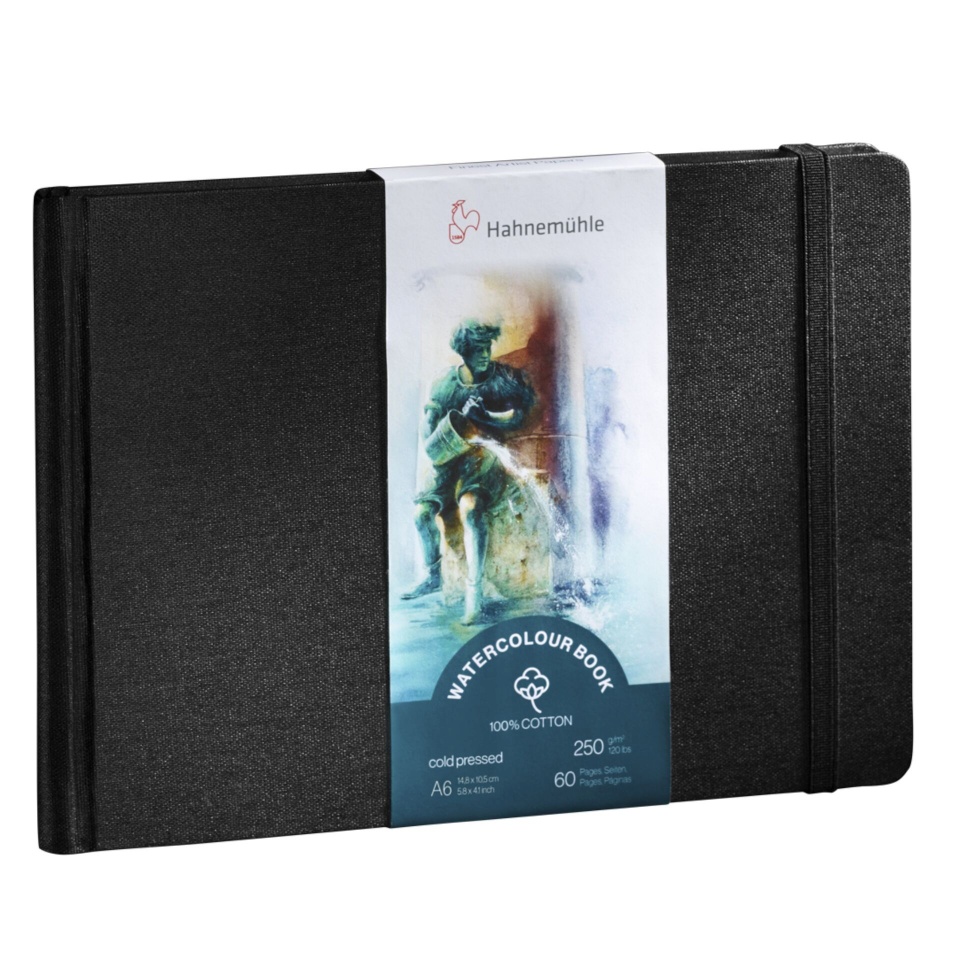 Hahnemühle akvarelliplokk Watercolour Book A 6 Landscape 100% Cotton 60 p. 250g