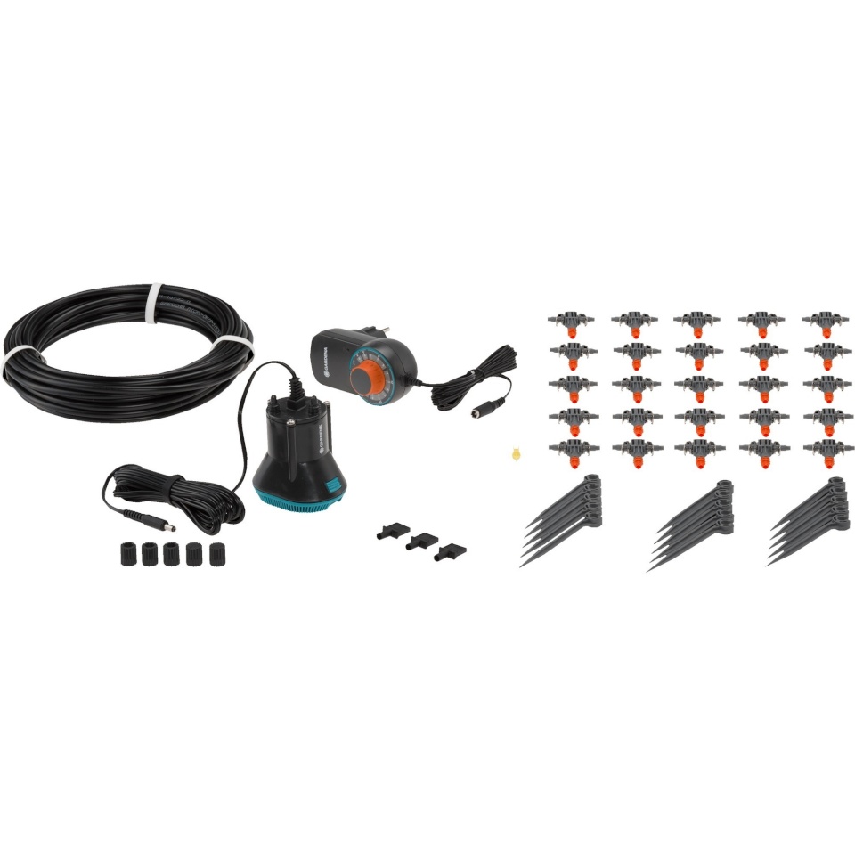 Gardena automaatne kastmissüsteem lillekastidele 01407-20 City Gardening Fully Automatic Flower Box Irrigation, must