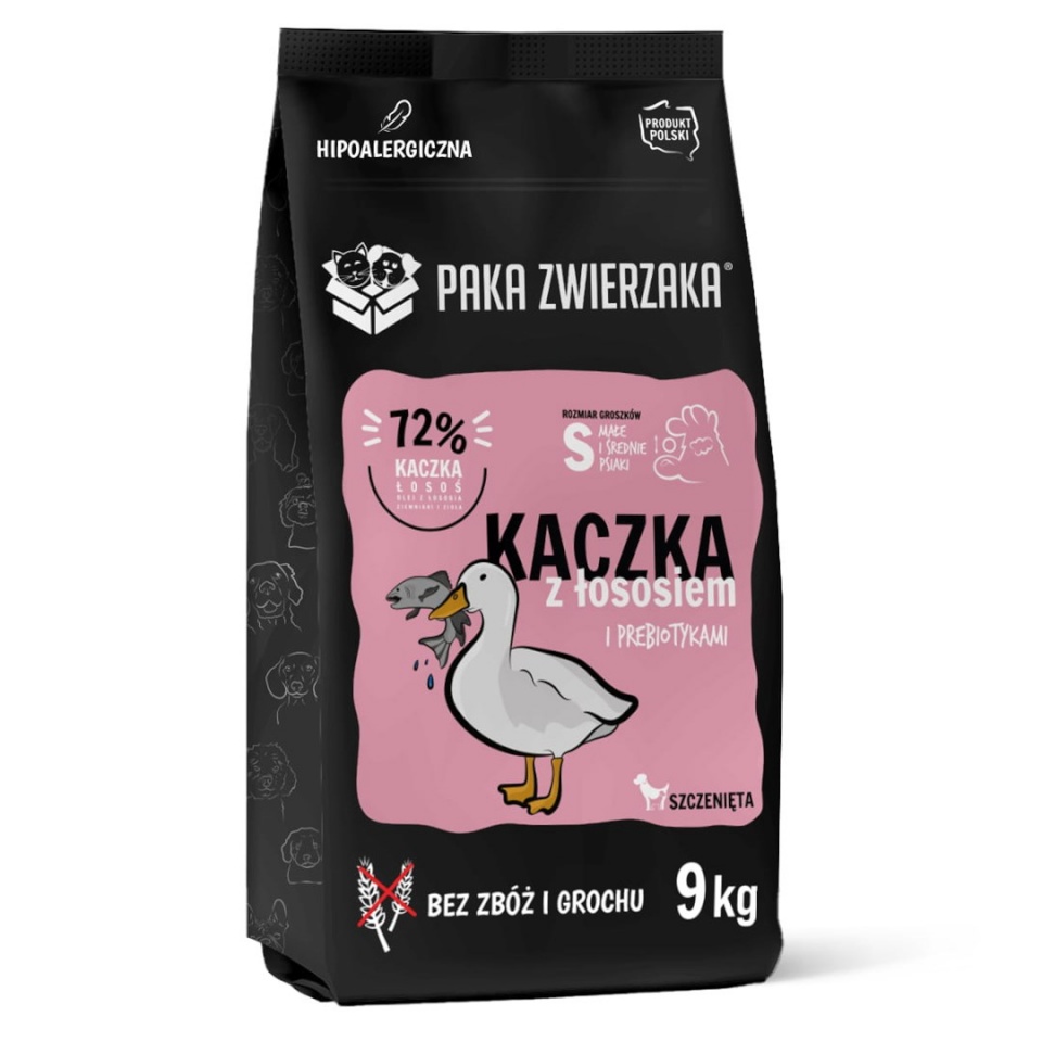 Paka Zwierzaka kuivtoit koerale Puppy Duck with Salmon S, 9kg