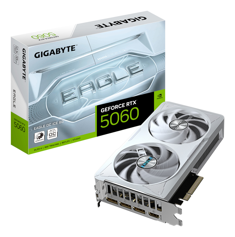 Gigabyte videokaart Rtx5060 8gb GDDR7/n5060eagleoc Ice-8gd