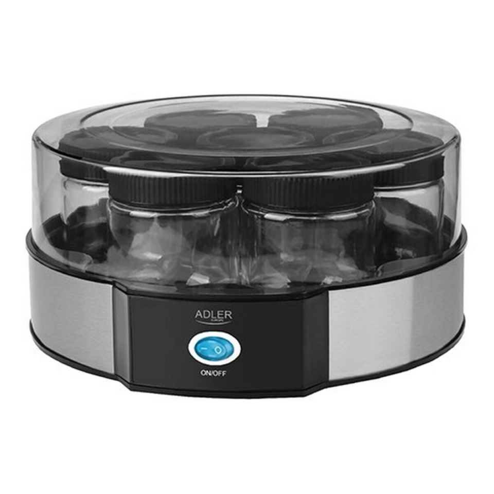 Adler jogurtimasin AD 4476 Yogurt Maker +7 Glass Jars, roostevaba teras/must
