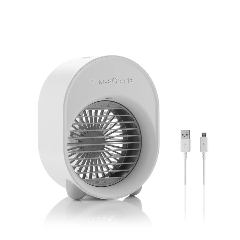 InnovaGoods ultraheli konditsioneer-niisutaja Mini Air Conditioner Humidifier by Ultrasound with LED, valge