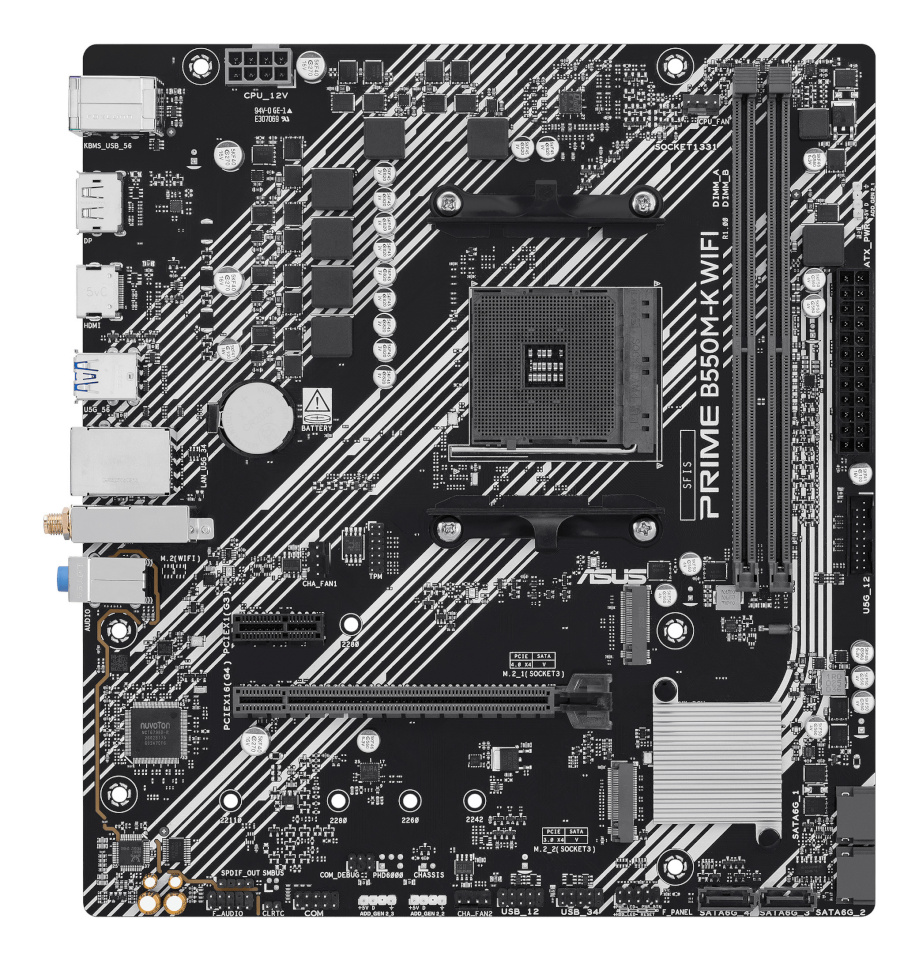 Asus emaplaat PRIME B550M-K (WI-FI) (AMD,AM4,DDR4,mAT)