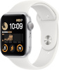 Apple Watch SE (2022) GPS 44mm Silver Aluminium Case with White Sport Band - Regular