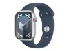 Apple Watch Series 9 GPS + Cellular 45mm hõbedane Aluminium Case with Storm sinine Sport Band - M/L Apple