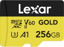  Lexar mälukaart microSDXC 256GB Gold UHS-II V60 A1