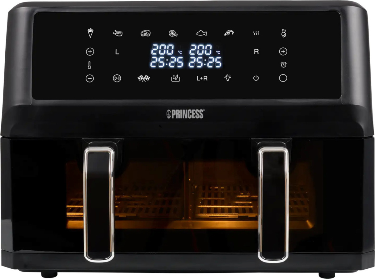 Princess kuumaõhufritüür 183044 Dual Flex Airfryer, 11L, must