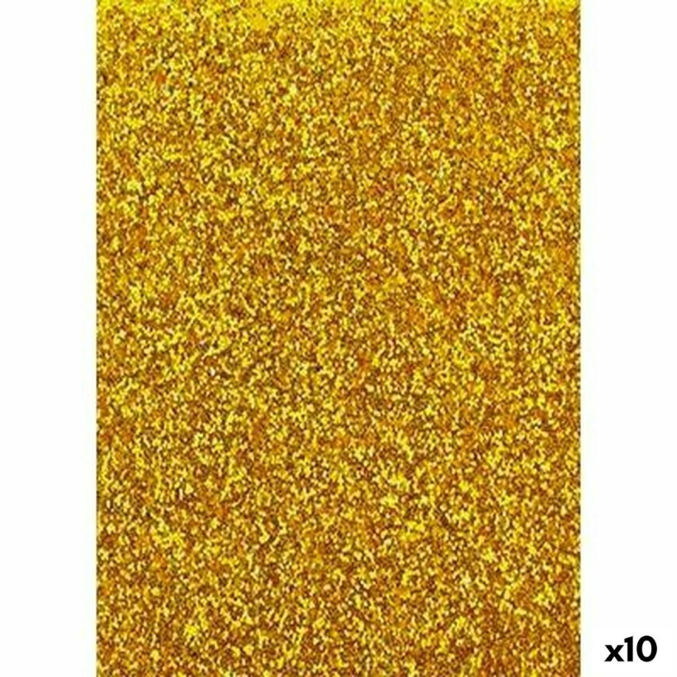 Fama paber Glitter vahtkummist kuldne 50x70cm 10tk