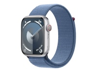 Apple Watch Series 9 GPS + Cellular 45mm hõbedane Aluminium Case with Winter sinine Sport Loop Apple