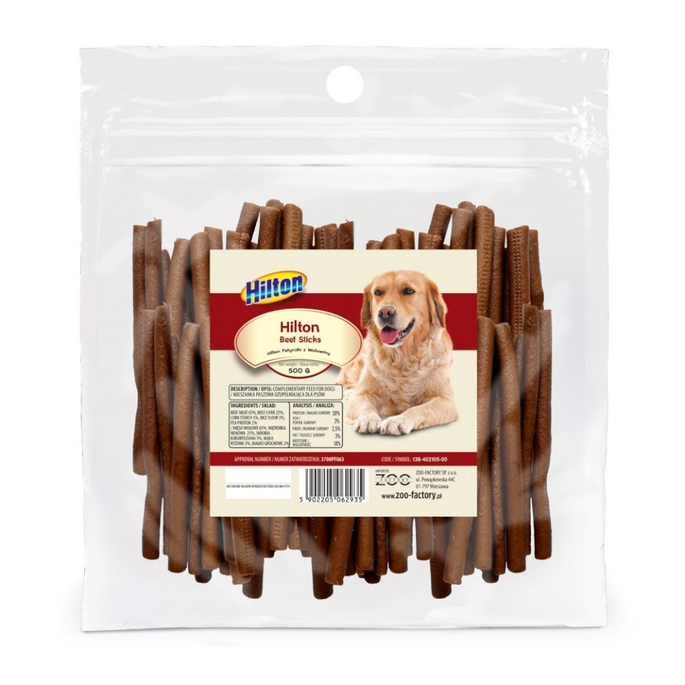 Hilton maius koerale Soft Beef Sticks, 500g