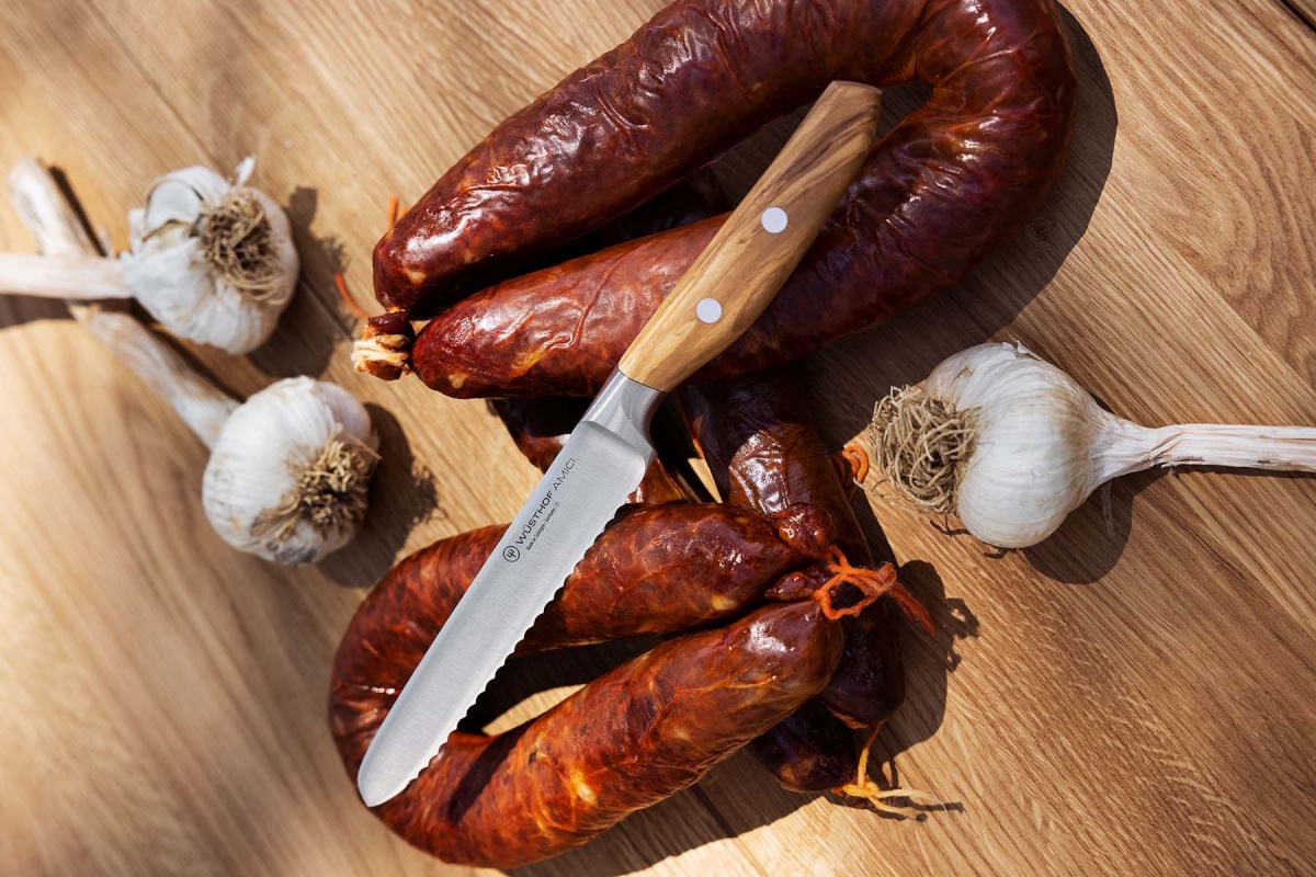 Wüsthof Amici serrated sausage knife, 14cm