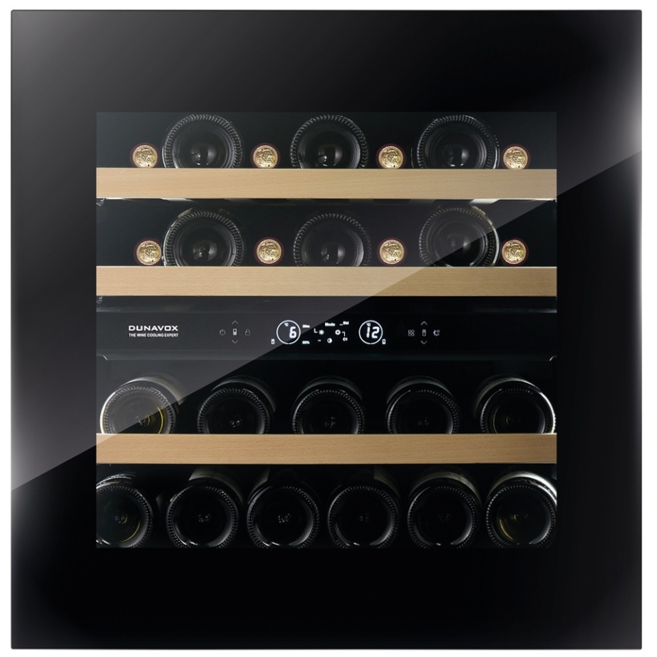 Dunavox integreeritav veinikülmik DVH-25.65DB.TO Horizon Wine Cooler, must