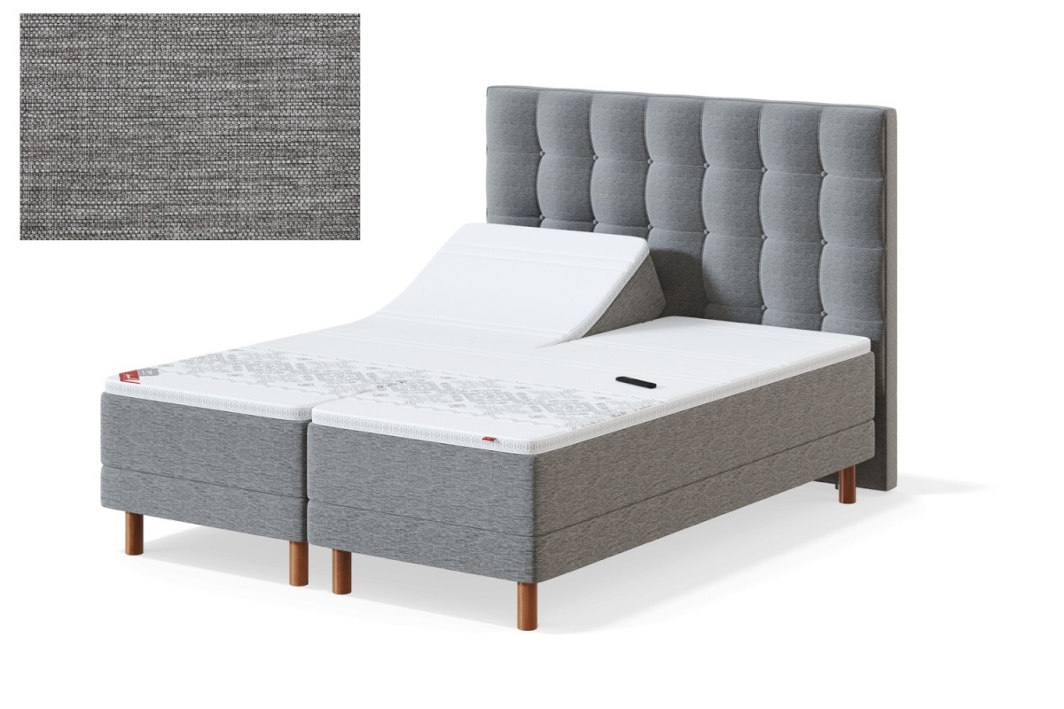 Sleepwell mootorvoodi RED,  90x200x34cm, MANGO helehall, jäik