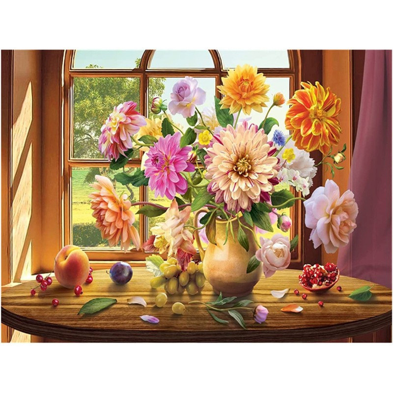 Norimpex teemantmaal Diamond Mosaic - Lillekimp