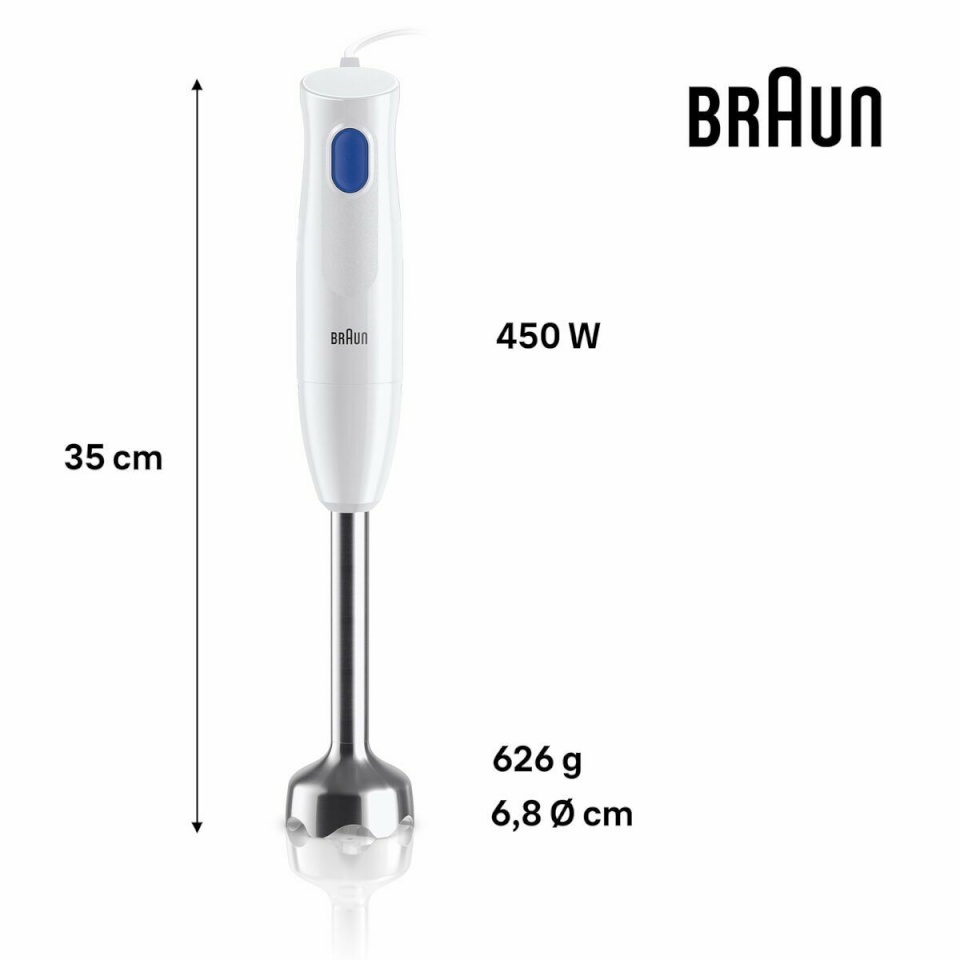 Braun blender MQ10.001MWH valge 450 W