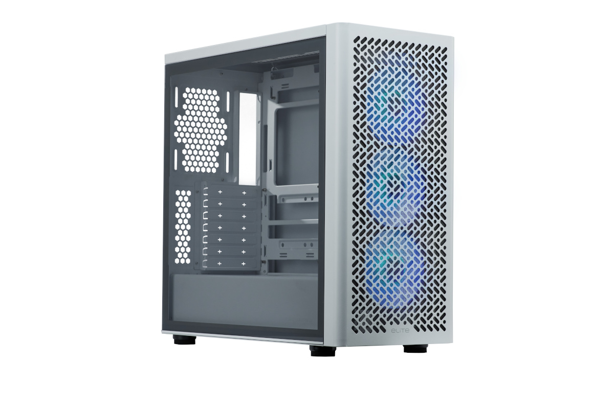 Cooler Master korpus Elite 502 (valge, Tempered Glass)