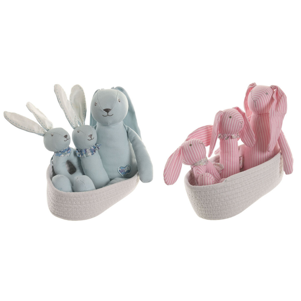 Home ESPRIT pehme mänguasi sinine roosa laste 2 Ühikut