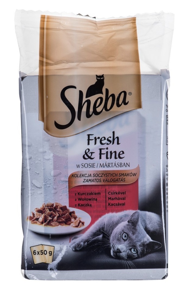 Sheba kassitoit Fresh & Fine Mini Meat Dishes in Sauce, 6x50g